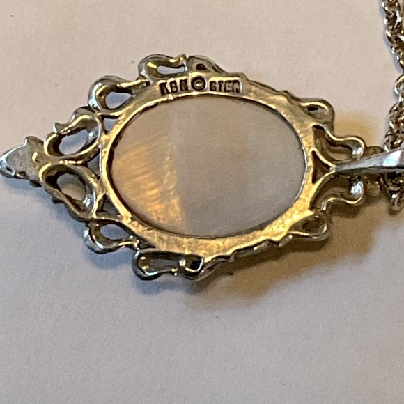 Sterling Silver Pink Mother of Pearl Necklace - Picture 4 of 9